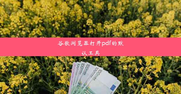 谷歌浏览器打开pdf的默认工具