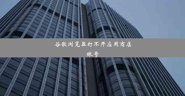 谷歌浏览器打不开应用商店账号