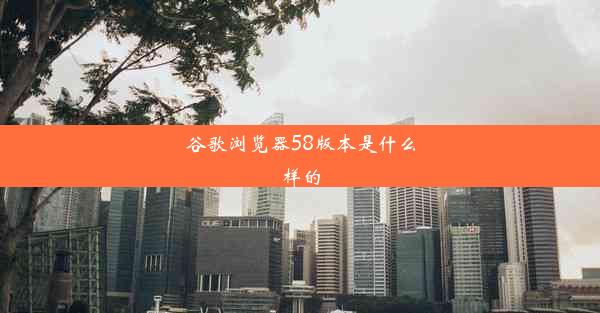 谷歌浏览器58版本是什么样的