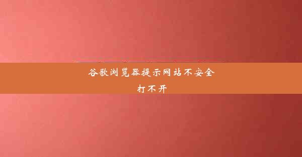 谷歌浏览器提示网站不安全打不开