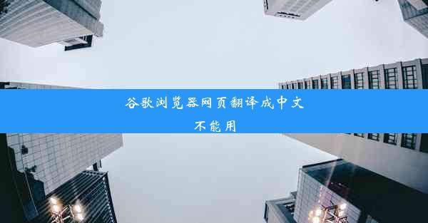 谷歌浏览器网页翻译成中文不能用