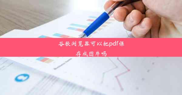 谷歌浏览器可以把pdf保存成图片吗