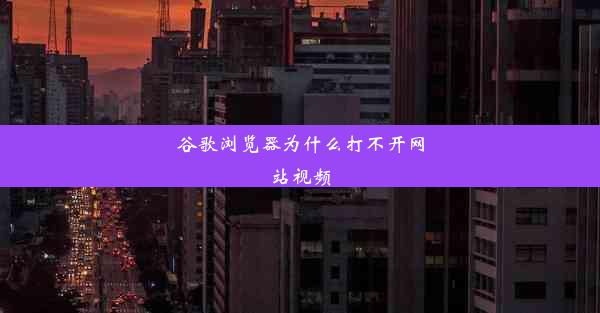 谷歌浏览器为什么打不开网站视频