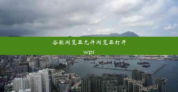 谷歌浏览器允许浏览器打开wps