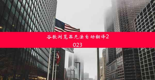 谷歌浏览器无法自动翻译2023