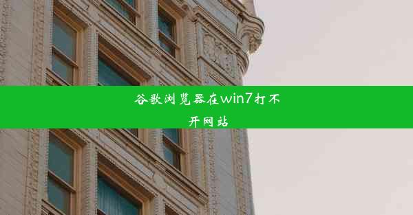 谷歌浏览器在win7打不开网站