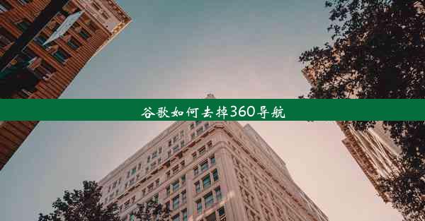 谷歌如何去掉360导航