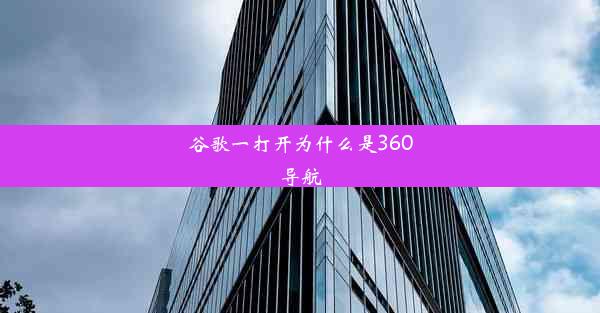 谷歌一打开为什么是360导航