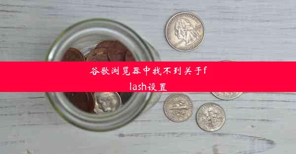 谷歌浏览器中找不到关于flash设置