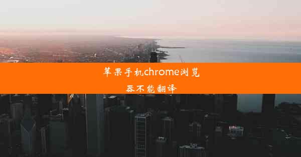 苹果手机chrome浏览器不能翻译