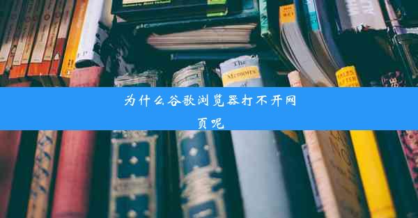 为什么谷歌浏览器打不开网页呢