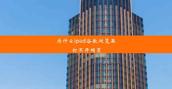 为什么ipad谷歌浏览器打不开网页