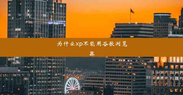 为什么xp不能用谷歌浏览器