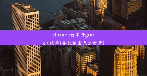 chrome打不开google搜索(谷歌搜索无法打开)