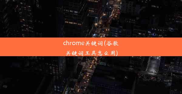 chrome关键词(谷歌关键词工具怎么用)