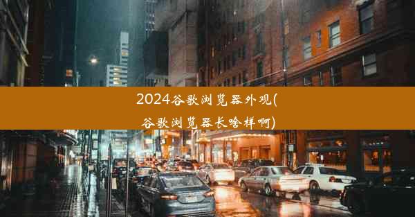 2024谷歌浏览器外观(谷歌浏览器长啥样啊)