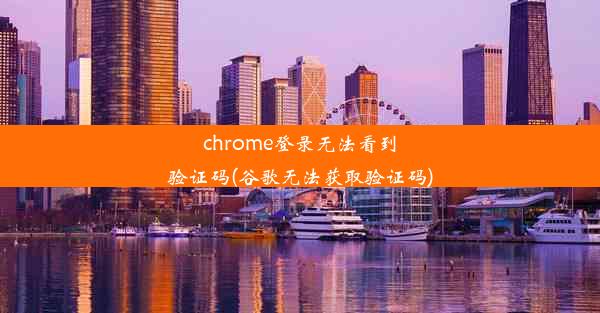 chrome登录无法看到验证码(谷歌无法获取验证码)