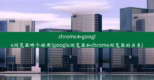 chrome和google浏览器哪个好用(google浏览器和chrome浏览器的关系)