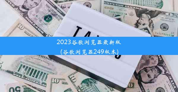 2023谷歌浏览器最新版(谷歌浏览器249版本)