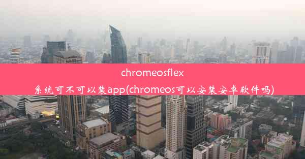 chromeosflex系统可不可以装app(chromeos可以安装安卓软件吗)