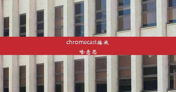 chromecast播放啥意思