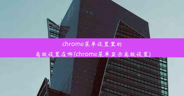 chrome菜单设置里的高级设置在哪(chrome菜单显示高级设置)