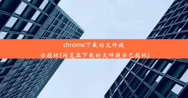 chrome下载的文件提示损坏(浏览器下载的文件提示已损坏)