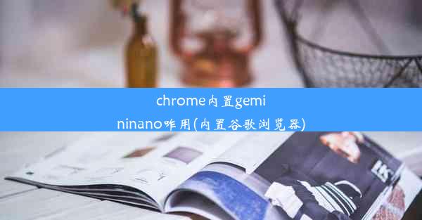 chrome内置gemininano咋用(内置谷歌浏览器)