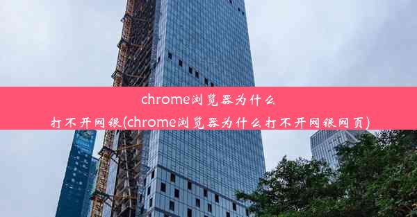 chrome浏览器为什么打不开网银(chrome浏览器为什么打不开网银网页)