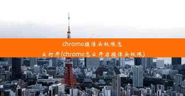 chrome摄像头权限怎么打开(chrome怎么开启摄像头权限)