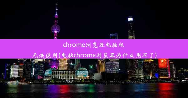 chrome浏览器电脑版无法使用(电脑chrome浏览器为什么用不了)