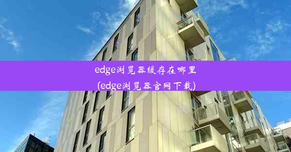 edge浏览器缓存在哪里(edge浏览器官网下载)