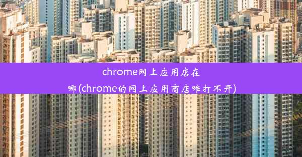 chrome网上应用店在哪(chrome的网上应用商店咋打不开)