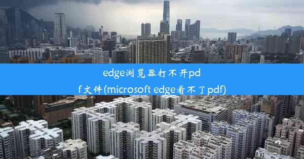 edge浏览器打不开pdf文件(microsoft edge看不了pdf)