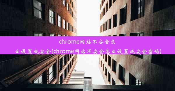 chrome网站不安全怎么设置成安全(chrome网站不安全怎么设置成安全密码)