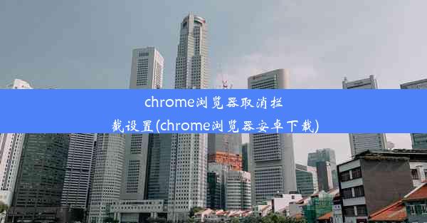 chrome浏览器取消拦截设置(chrome浏览器安卓下载)