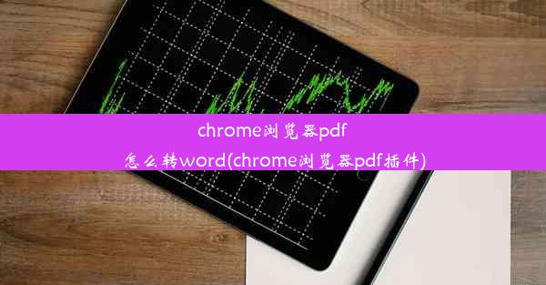 chrome浏览器pdf怎么转word(chrome浏览器pdf插件)