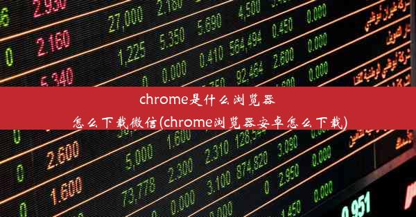 chrome是什么浏览器怎么下载微信(chrome浏览器安卓怎么下载)