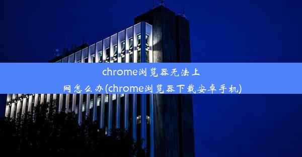 chrome浏览器无法上网怎么办(chrome浏览器下载安卓手机)