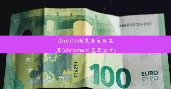 chrome浏览器主页设置(chrome浏览器安卓)