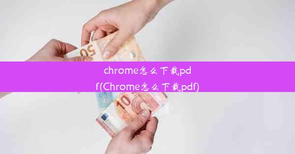 chrome怎么下载pdf(Chrome怎么下载pdf)