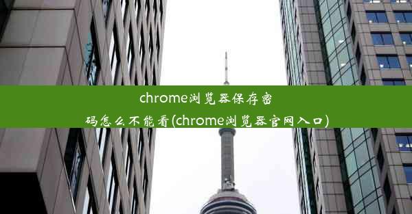 chrome浏览器保存密码怎么不能看(chrome浏览器官网入口)