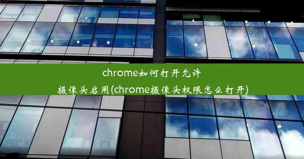 chrome如何打开允许摄像头启用(chrome摄像头权限怎么打开)