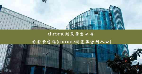 chrome浏览器怎么查看登录密码(chrome浏览器官网入口)