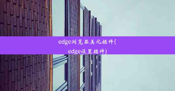 edge浏览器美化插件(edge设置插件)