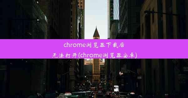 chrome浏览器下载后无法打开(chrome浏览器安卓)