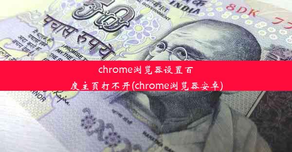 chrome浏览器设置百度主页打不开(chrome浏览器安卓)