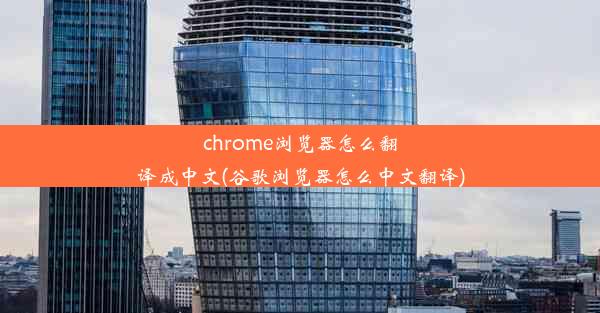 chrome浏览器怎么翻译成中文(谷歌浏览器怎么中文翻译)