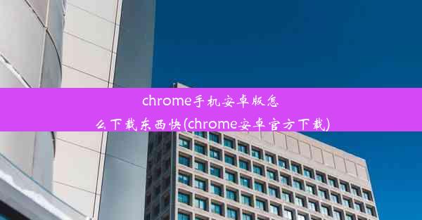 chrome手机安卓版怎么下载东西快(chrome安卓官方下载)