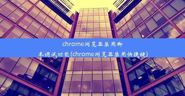 chrome浏览器禁用脚本调试功能(chrome浏览器禁用快捷键)